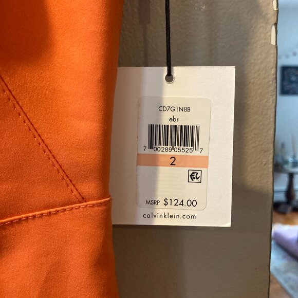 NWT Calvin Klein Size 2 Coral Pink Dress - Picture 4 of 4